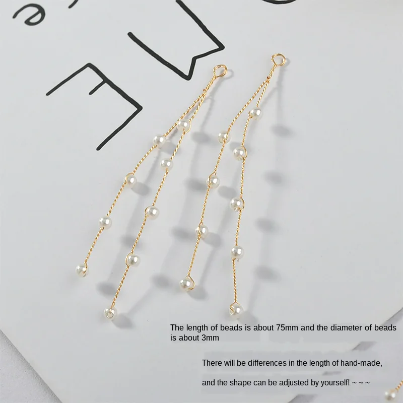 Поддерживает искусственную жемчужную ветку тканые длинные регулируемые серьги