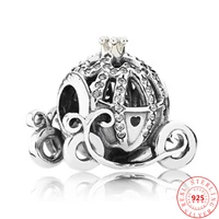 new 925 sterling silver sparkling carriage charm beads fit original pandora bracelet bangle feminine diy women fine jewelry gift