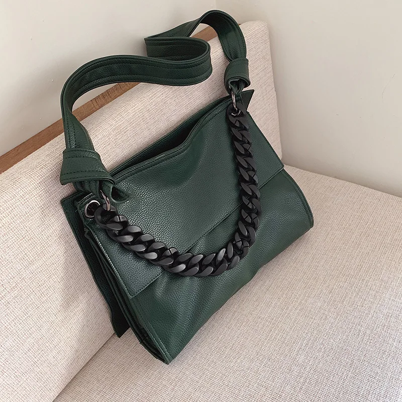 

Pu Leather Women Shoulder Bags Large Capacity Female Crossbody Bag Autumn and Winter Chain Shoulder Bags Fashion Women Handbag
