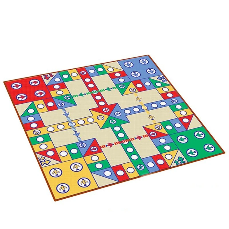 

Flying Chess Carpet Parent-child Game Creeping Mat Kids Aeroplane Chess Rug Party Board Game Modern Ludo