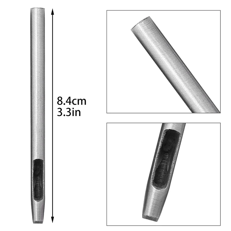 RORGETO Hole Hollow Punch Leather Cutter 0.5mm-5mm Belt Round Steel Watch Band Puncher | Дом и сад