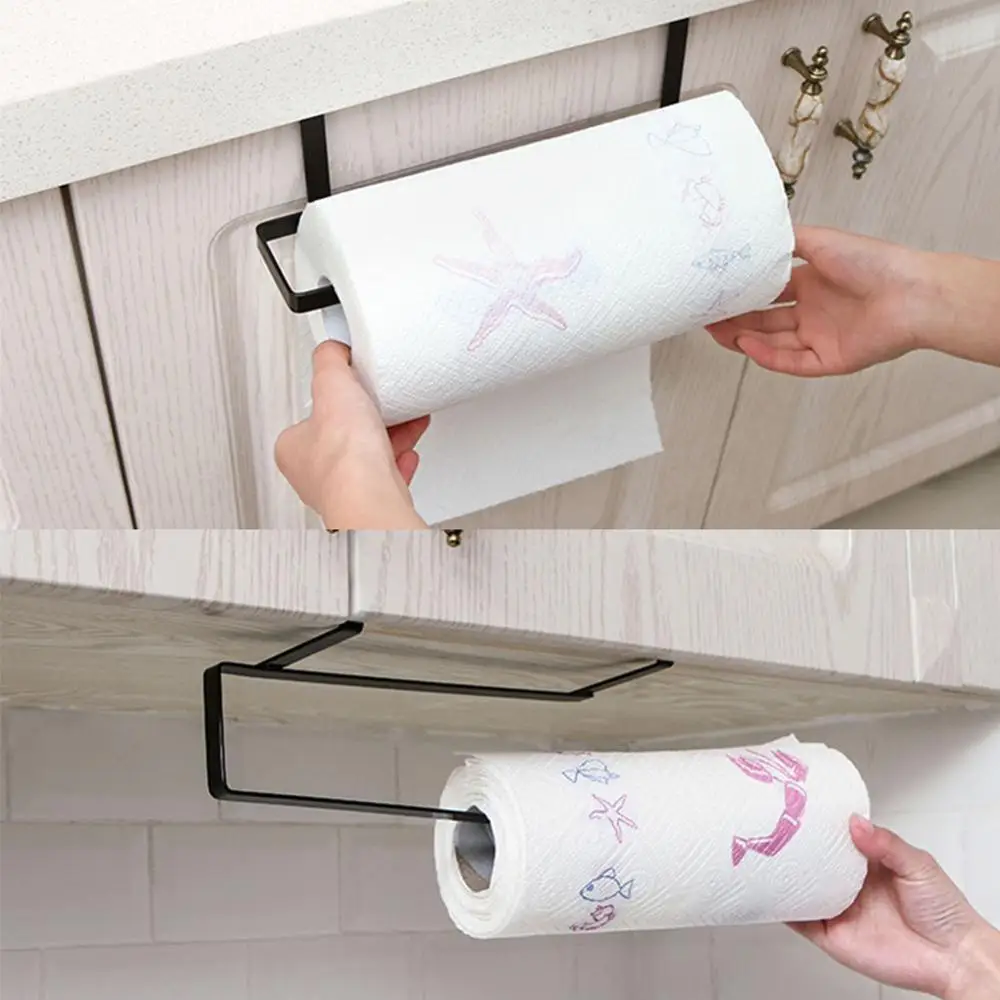 

New Hot Toilet Roll Holder Stand Organizer Rack Cabinet Paper Towel Hanger Bathroom Kitchen Laundry Punching Free Shelf