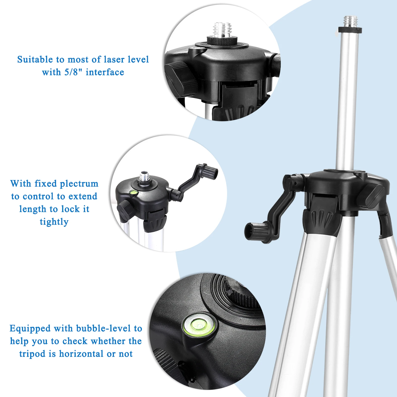 Multifunctional 16 Lines Self-leveling Level Tool with 1.5M 3 Heights Adjustable Extension Bar Tripod Stand Carrying Bag | Инструменты