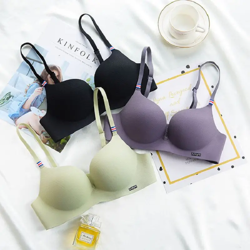 

Seamless Bras for Women Push Up Bras No Wire Brassiere A B Cup Underwear Sexy Bra Three Quarters(3/4 Cup) Lingerie Intimates