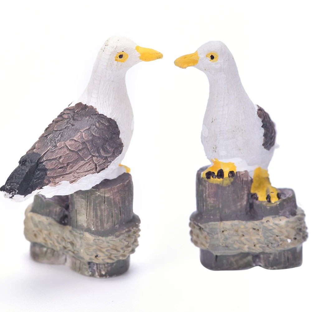 1 шт. морская птица Чайка подставка пень миниатюрный Сказочный Сад домашнее