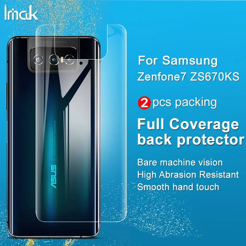 

Imak 2pcs Soft HD Hydrogel Film for Asus Zenfone7 ZS670KS / Zenfone7 Pro ZS671KS Screen Protector 3D Curved Full Cover