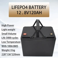 2021 12 8v 120ah lifepo4 battery with 100a bms 12v 120ah battery for cart ups home appliance inverter