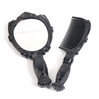 black 2 piece blue zoo hairdressing and haircut famous mini superior celebrity inspired shunfa comb mirror gift for father