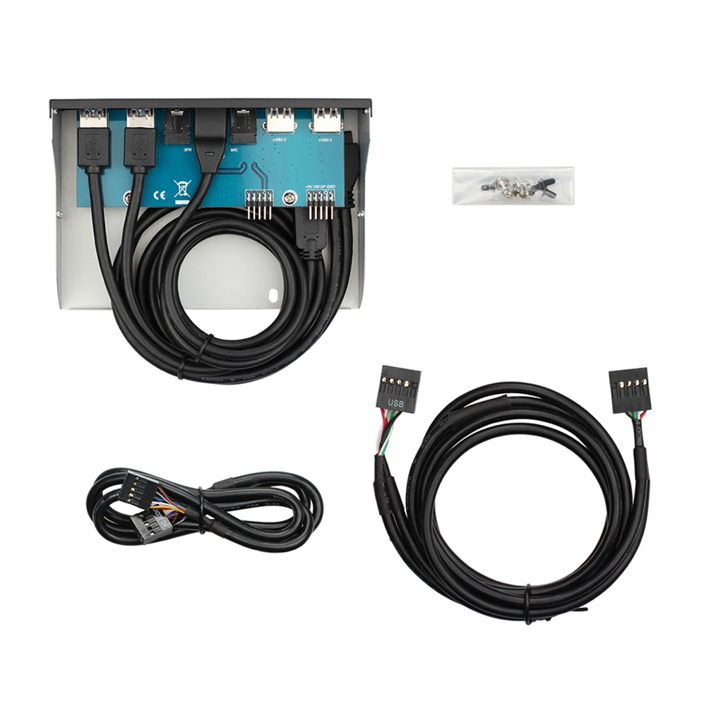 5 25 &quot2 порта s USB3.0 + двойной порт USB2.0 USB 3 1 Gen 2 10 Гбит/с Тип C HD аудио Передняя панель
