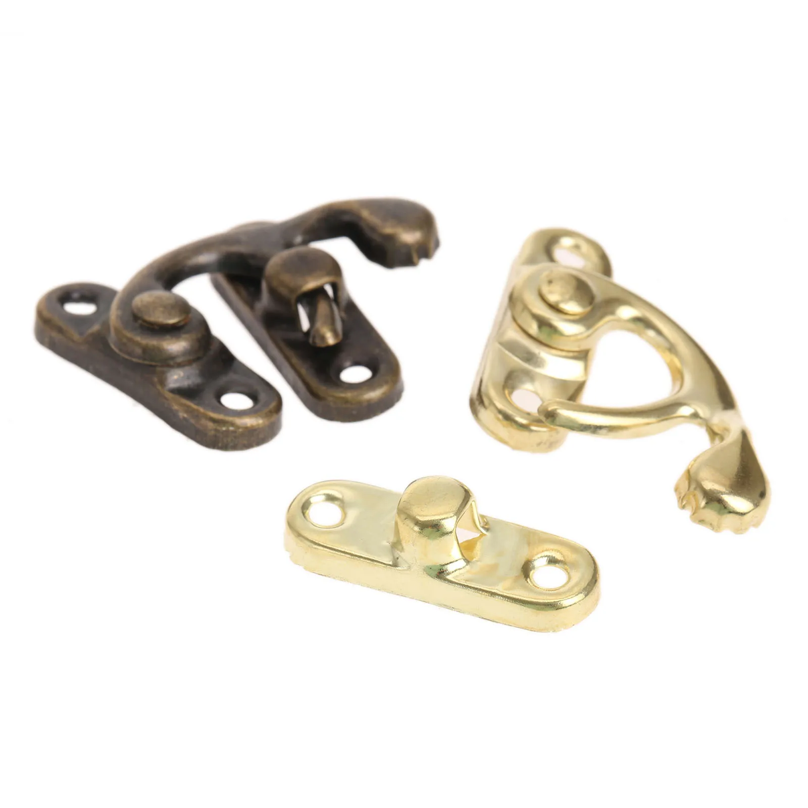 Защелка с крючком винтажная под античную бронзу/золото 28 х28 мм 12 шт. |