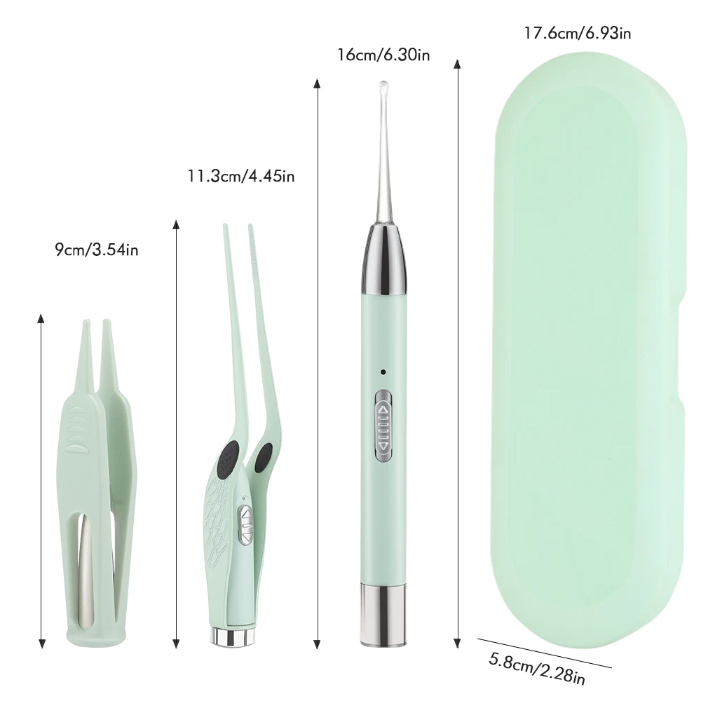 16 шт. пинцеты для удаления ушного воска и светодиодный Ной подсветки | Красота