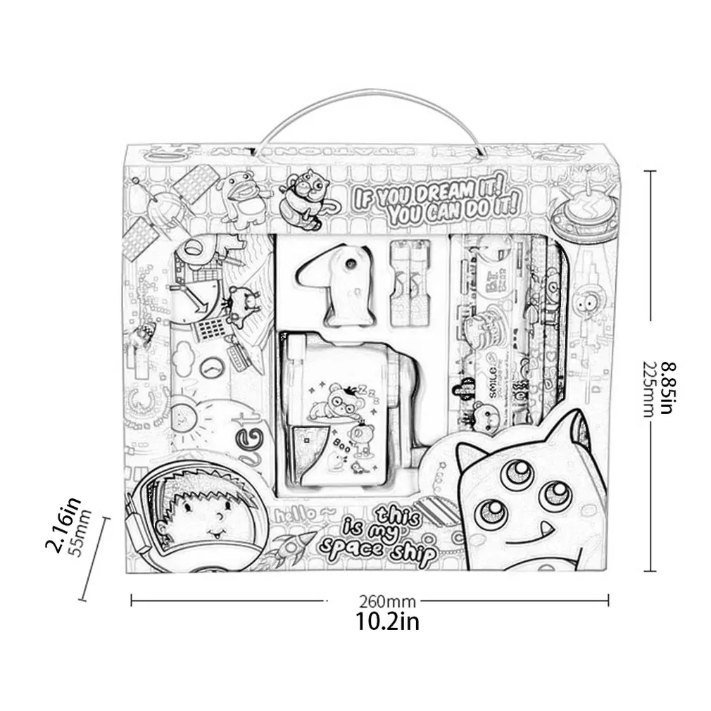 

Cartoon Stationery Set For Boys Girls School Supplies For Primary School Students New Term Begin Kids Gifts