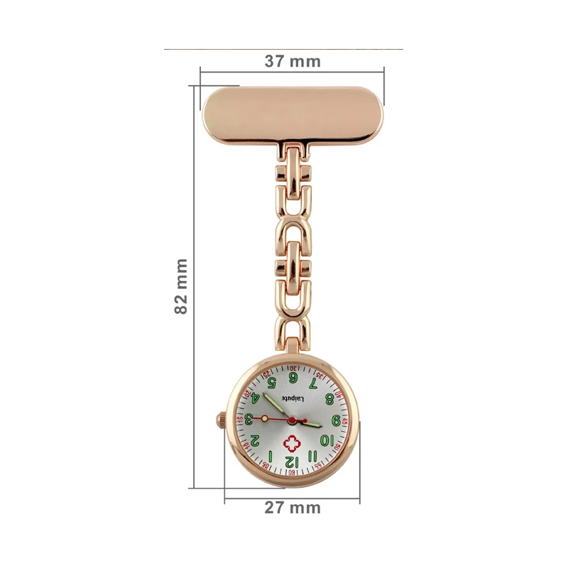 ALK Hanging Quartz Watches Fob Nurse Watch Brooch Clip-on Pocket Watch Steel Relogio Unisex Nurse Doctor Gift Round Shape Clocks