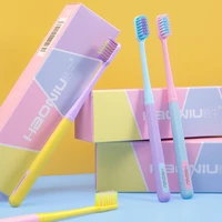 colorful soft hair eco friendly toothbrush portable travel tooth brush soft fiber nano toothbrush oral hygiene care couples
