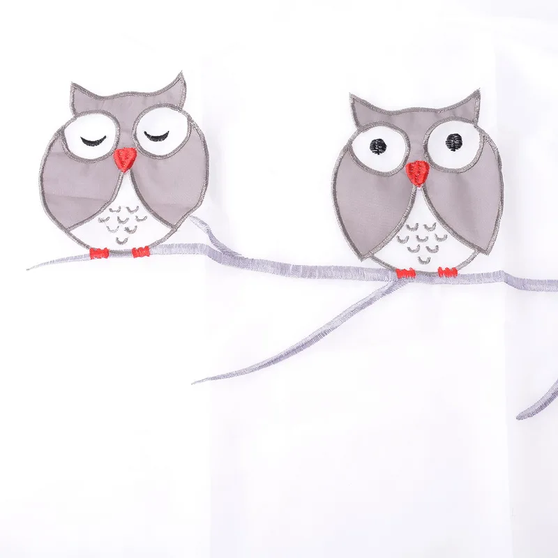1 шт. кухонные Короткие шторы с рисунком совы римские занавески для кухни белые