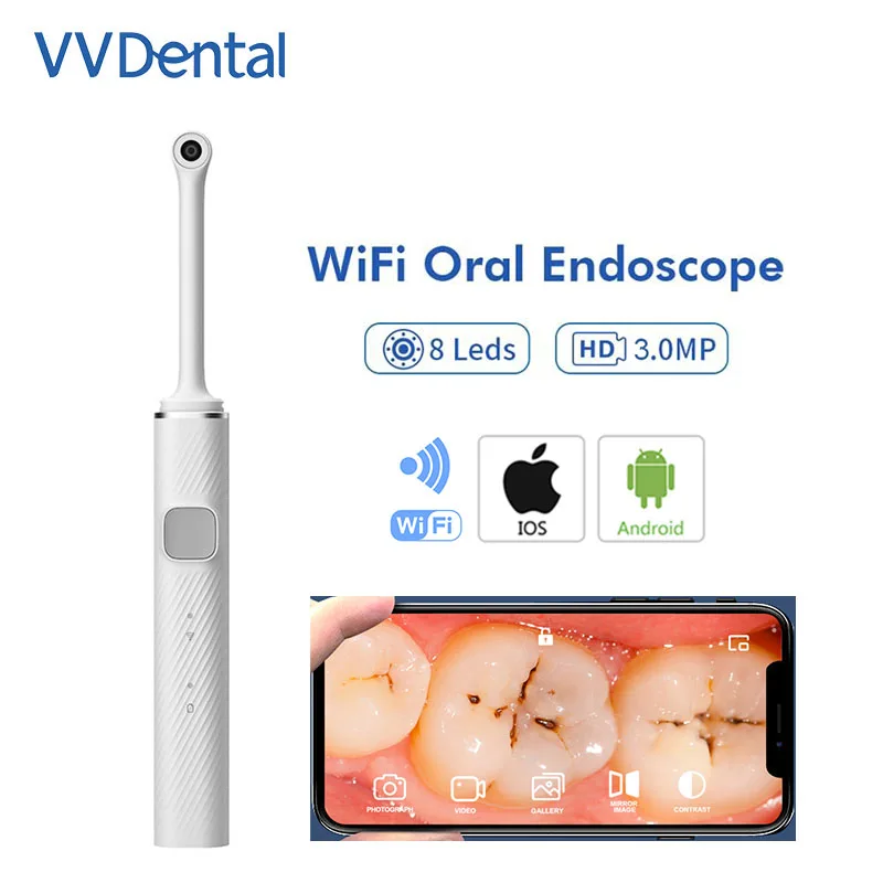

Беспроводная Wi-Fi камера VVDental 3 Мп с 8 светодиодными лампами, оборудование для стоматологических осмотров