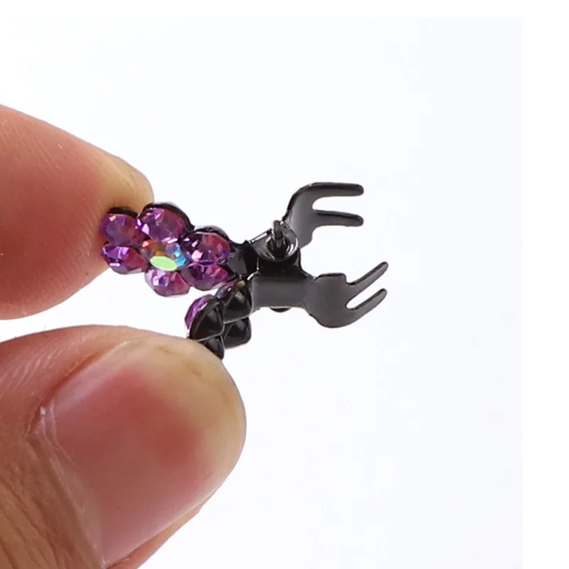 

12PCS/Set New Cute Colorful Crystal Small Metal Hair Claws For Girls Sweet Hair Clips Hairpins Headband Fashion Hair Accessories