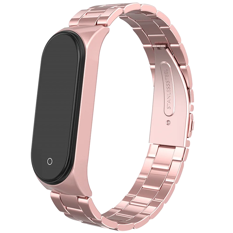 Mi band 4 ремешок для Xiaomi mi band 3 умный браслет металлический браслет из нержавеющей стали ремешок для Xiaomi mi band 4 mi band 3 умный Браслет