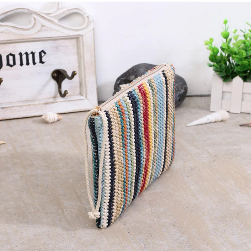 2020 летняя новая полосатая Соломенная Сумочка простая модная плетеная женская