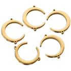 5 предметов в лоте; В золотом цвете из нержавеющей стали moon разъемы ожерелье браслет с шармами, сделай сам, серьги расходных материалов для изготовления ювелирных изделий Оптовая Продажа ремесла