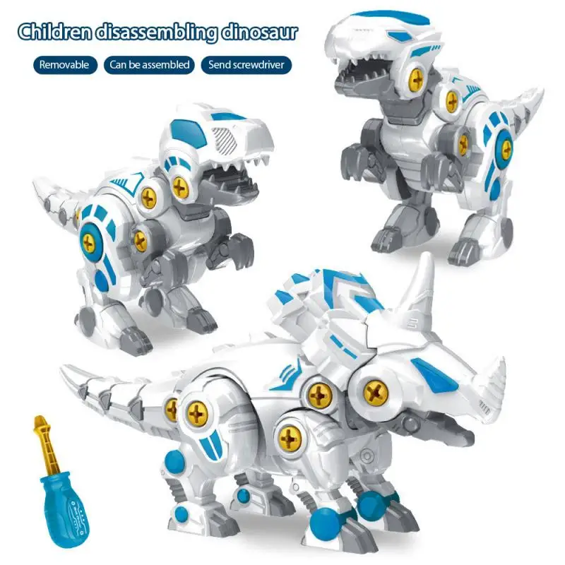 

Kids Screwing Blocks Building Drill Toys Creative Educational Toy Drill Screws Nut 3D Puzzle Assembled Dinosaur Model Set CT0293