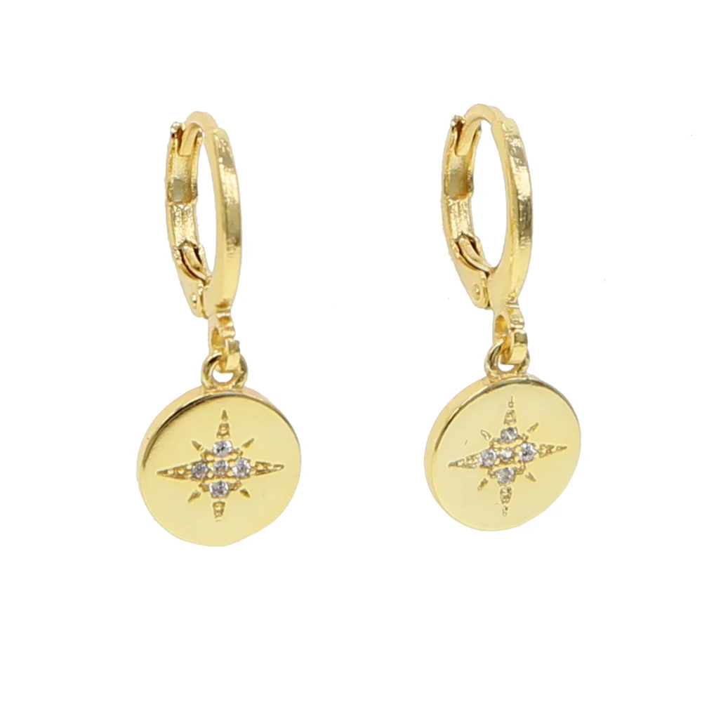 Позолоченные 2021 новейший дизайн простой темперамент CZ Звезда Северная