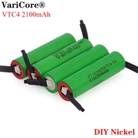 varicore 100 original 3 6v 18650 vtc4 2100mah high drain 30a rechargeable battery vc18650vtc4 diy nickel sheet