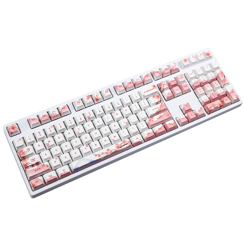 110 ключей PBT 5 сторон краситель подкровать вишня профиль механическая клавиатура
