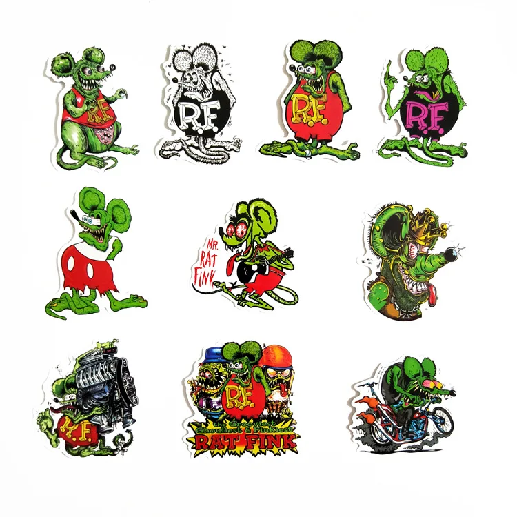 10 шт./лот наклейки для мыши с крысой Финк на мобильный телефон ноутбук багаж чехол