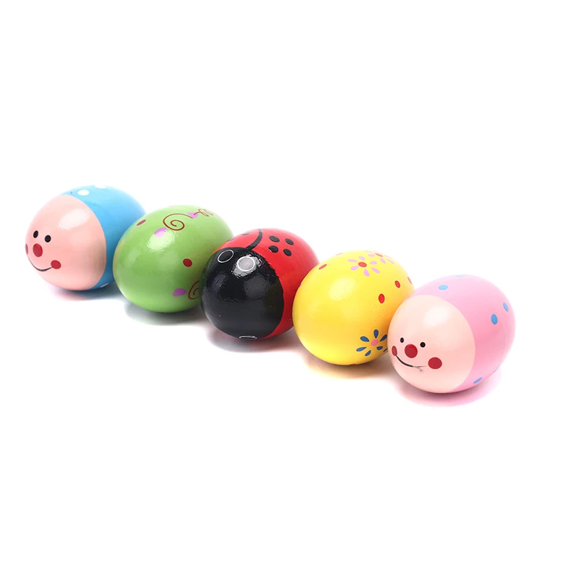 Kids 2019 Wooden Baby Music Toys Children Random Colors Wooden Sand Eggs Instruments Percussion sands Musical Toys