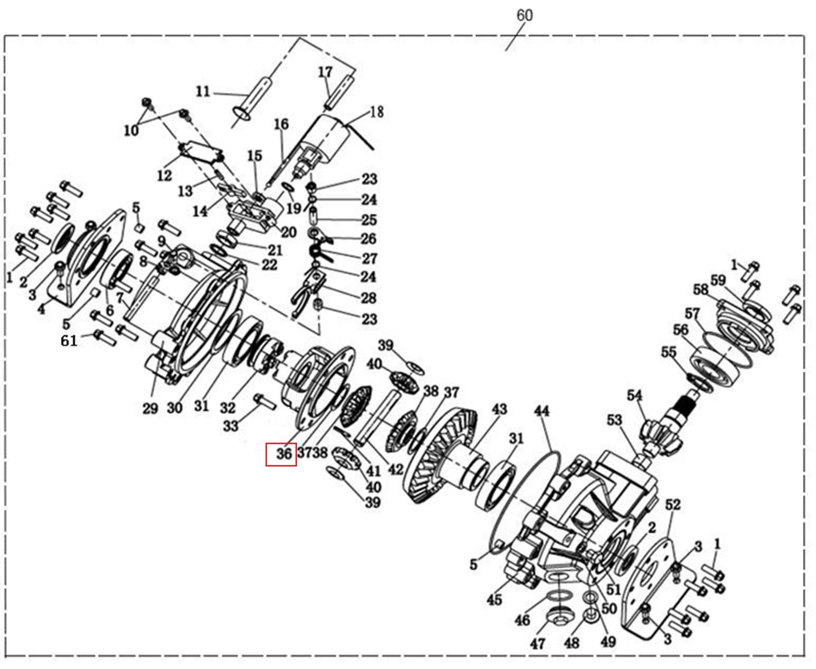 Задняя крышка коробки передач подходит для LINHAI 700UTV code-73033 |