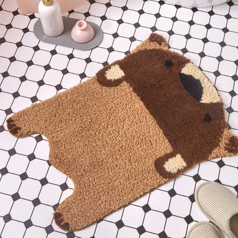 Медведь ковры Ванная комната коврик милый для прихожей Кухня ковер спальной