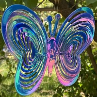 butterfly wind spinner abs wind catcher love rotating wind chime butterfly reflective scarer hanging ornament garden decoration