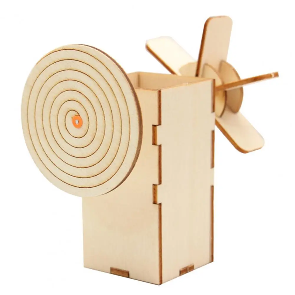 

1pc Wood Science Rotating Disk Easy Self-assembly Versatile Science Rotating Disk Toy Brain Development Toy