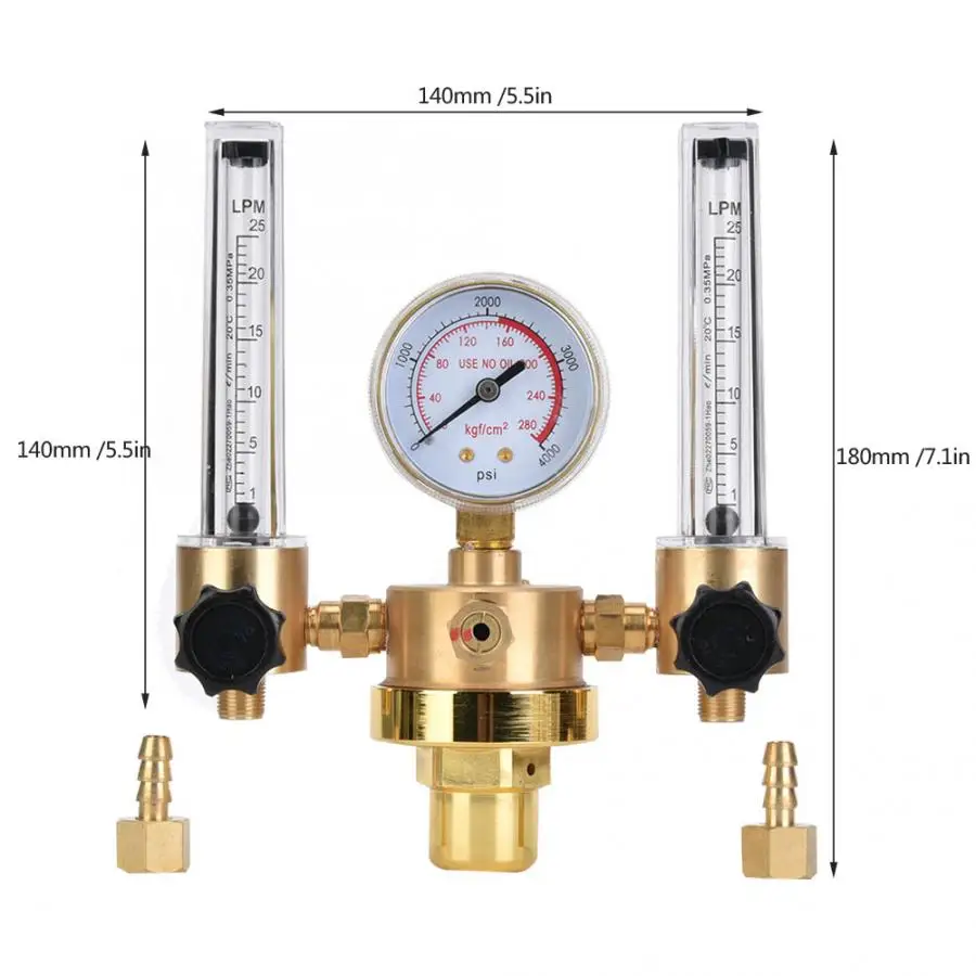 Двойной ламповый усилитель аргоновый регулятор расходомер газа Давление