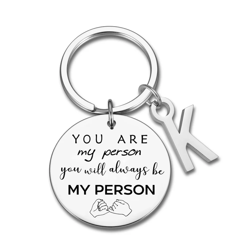 

Friendship Graduation Gift Keychain for Him Her Lettering A-Z Keyrings for Women Men Girl Boy Daughter Son Graduate from Dad Mom