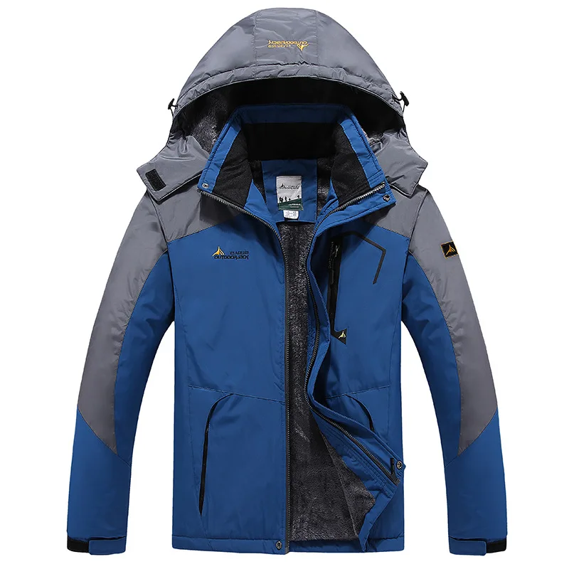 Denim Blue Jacket TWTOPSE Для мужчин зимние Водонепроницаемый спортивные катание на сноуборде и лыжах куртка теплая одежда, для катания на велосипеде, для рыбалки, с защитой от ветра Пеший Туризм Кемпинг флисовой куртки пальто для активных видов спорта вне помещений - Цвет: Denim Blue Jacket