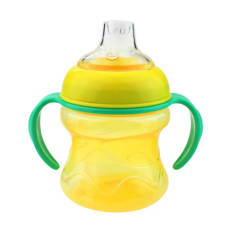 

200ML Baby Feeding Bottle Cups Handle Leak Proof Toddler Weaning Drinking Bottle