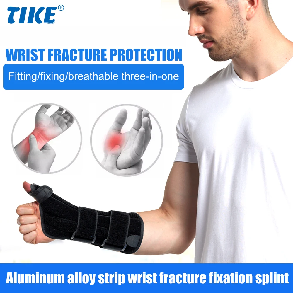 

TIKE Carpal Tunnel Wrist Brace Support with Metal Wrist Splint for Hand Wrist Support and Tendonitis Arthritis Hands Pain Relief
