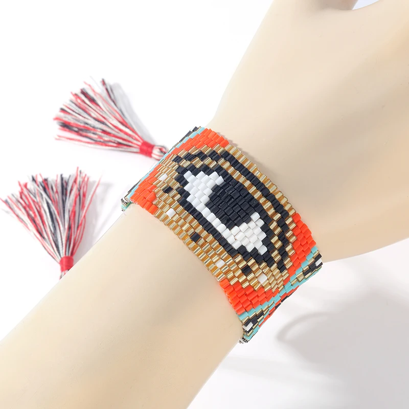 

Rttooas Lucky Evil Eye MIYUKI Bracelet Ladies Bohemian Style Hand Woven Simple Exquisite Jewelry Bracelet Gift Wholesale