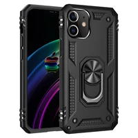 kickstand phone case for iphone 12 pro max 11 xr xs max 7 8 shockproof magnetic ring holder phone cover protection silicone case