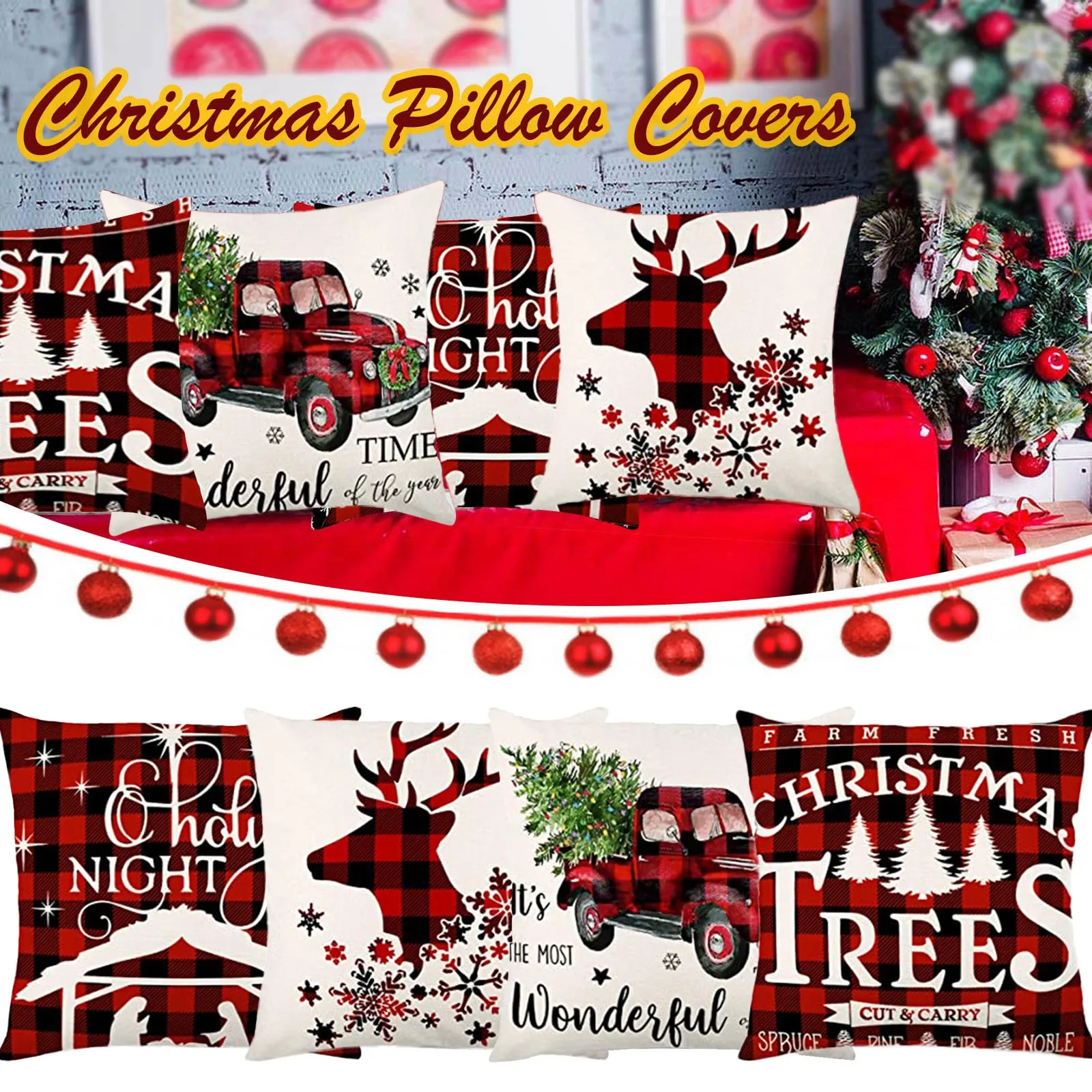 

Наволочка 45x45 см, домашний Рождественский Декор, наволочка для выжившей семьи, наволочка для диванной подушки с принтом, #40