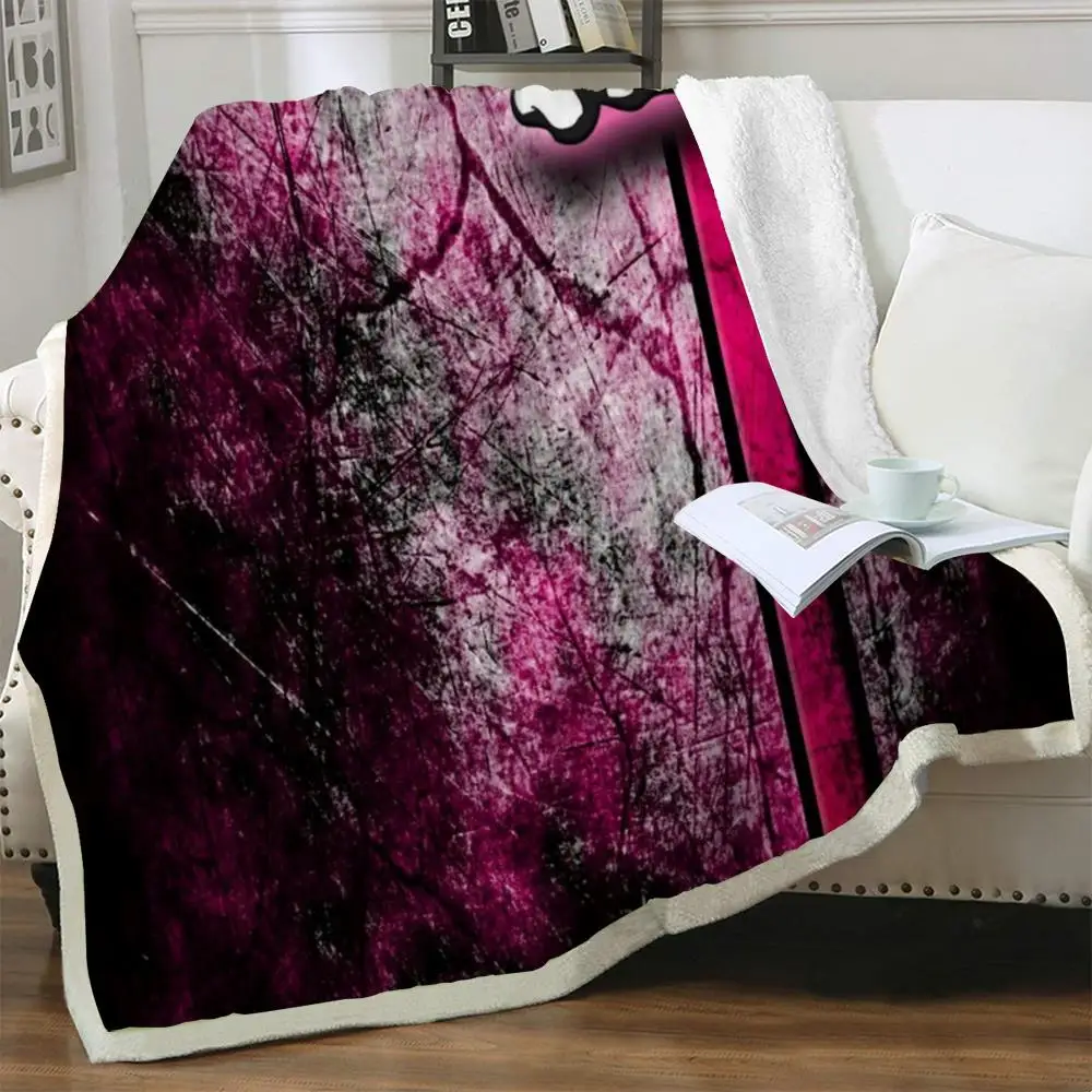 

NKNK Skull Blanket Kawaii Thin Quilt Colorful 3D Print Sherpa Blanket New High Quality Polyester Winter