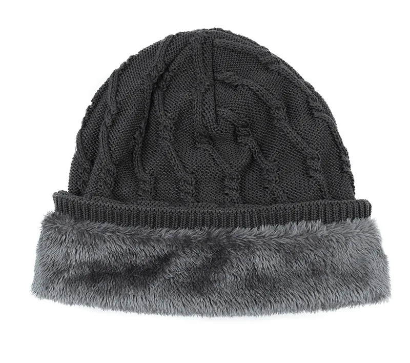Зимняя шапка toque, Мужская плюшевая шерстяная шапка, теплые наушники, вязаная шапка, для улицы, Конопляный узор, пуловер, шапка Skullies Bonnet beanie cc Hat