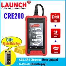 LAUNCH X431 Creader Elite CRE200 Car diagnosis Tools ABS SRS OBD2 Automotive scanner for car Lifetime free Update Free Shipping