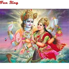 DIY алмазная живопись Шива Парвати 3d вышивки крестом Наборы дрель камни в форме ромбаКруглая Мозаика Стразы Религия Индийский Бог
