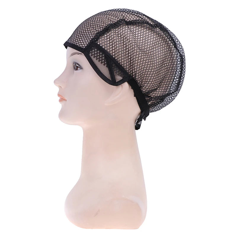Черная кружевная шапочка для парика 1 шт. изготовления париков с регулируемым