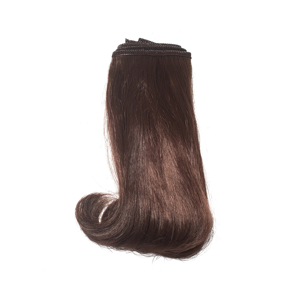 Волосы для наращивания из мягкого волокна 15 см искусственные волосы оранжевого