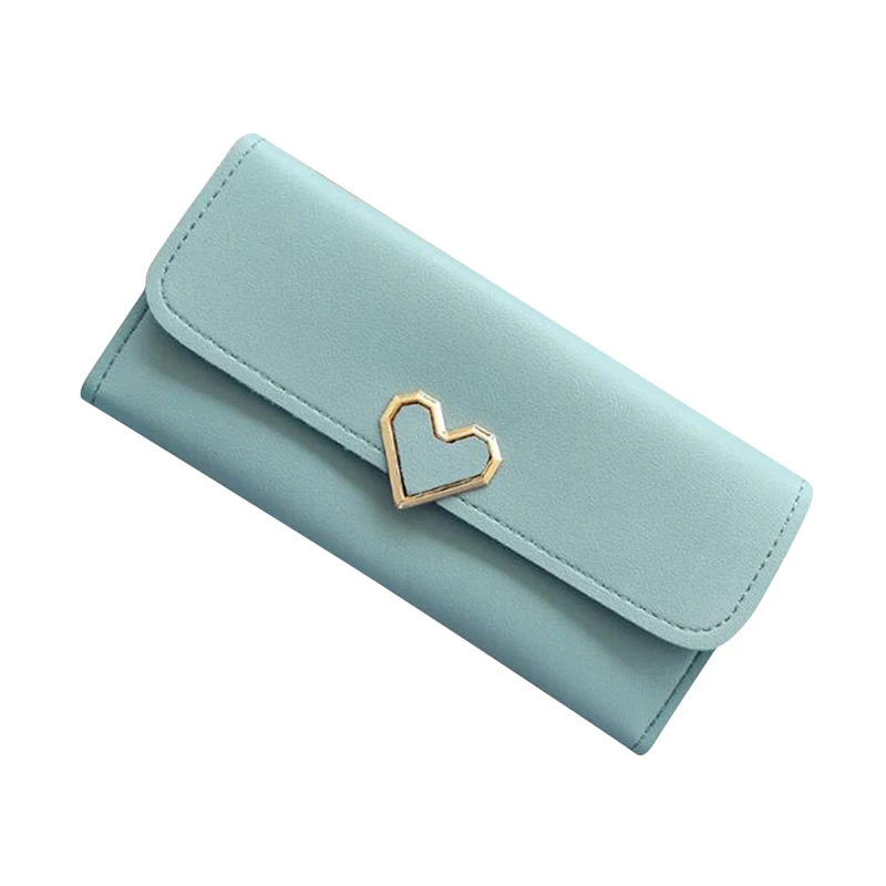 Love Женский кошелек с узором длинный секционный 3 складной держатель для карт