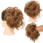 Синтетический шиньон для женщин, пушистый шиньон, эластичная лента, термостойкий удлинитель